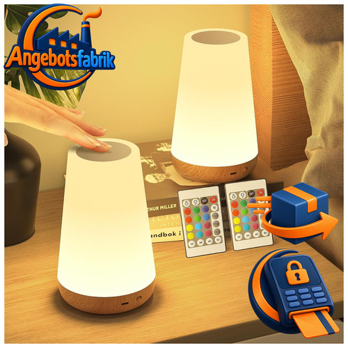 Nachttischlampe led 2er set - led,
